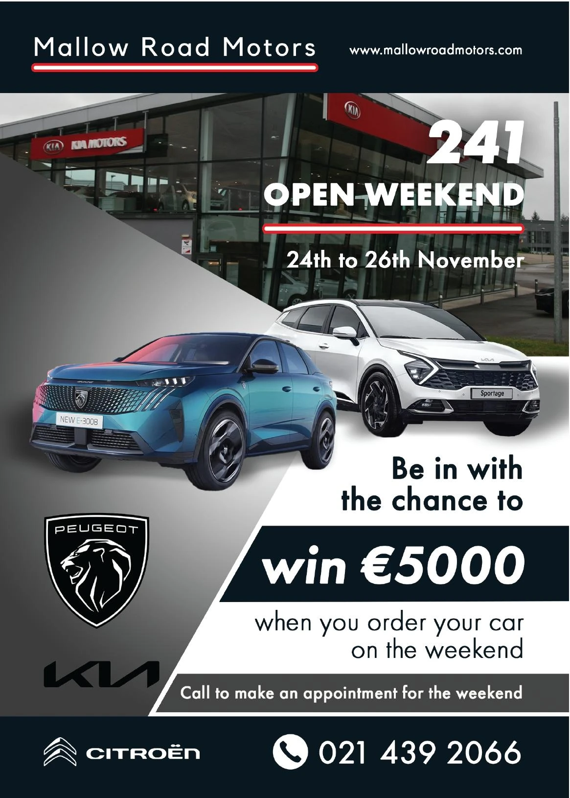 Open Weekend 24th - 26th November